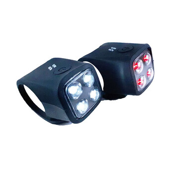 LANTERNA VISTA LIGHT DIANT-TRASEIRO 4 LED SILICONE P-GARFO E CANOTE PRETO REF: HOLUZ0023 HIGH ONE